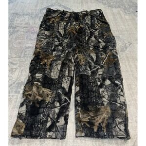 Whitewater Lined Heavier Pants Mens Sz XL X-Large Camo Cargo Hunting Leg Zippers